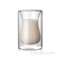 Verre borosilicate claire flûte à double paroi de flûtes